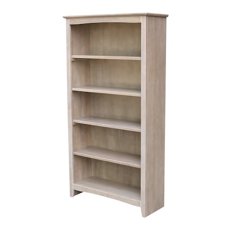 International Concepts Shaker Bookcase, 60"H, Washed Gray Taupe SH09-3226A